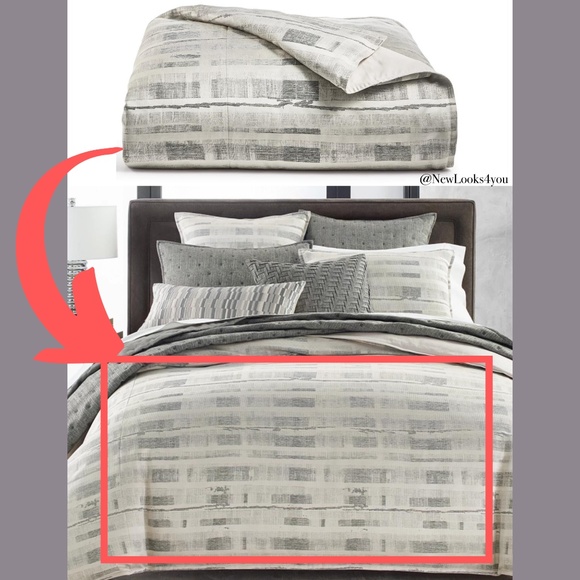 NIB Hotel Collection [ Full /‎ Queen ] Broken Stripe Duvet Cover ONLY - Picture 12 of 12